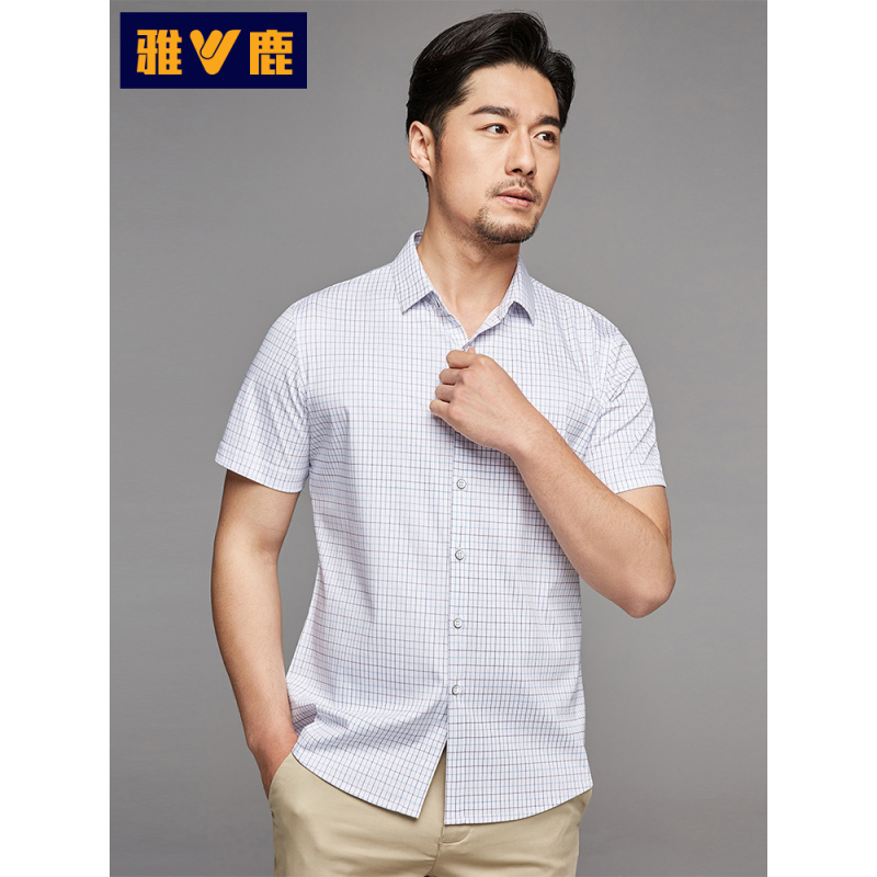 雅鹿男装yaluuomo男士衬衫