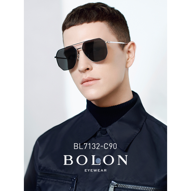 BOLON暴龙眼镜2021金属框太阳镜男士偏光开车驾驶墨镜BL7132