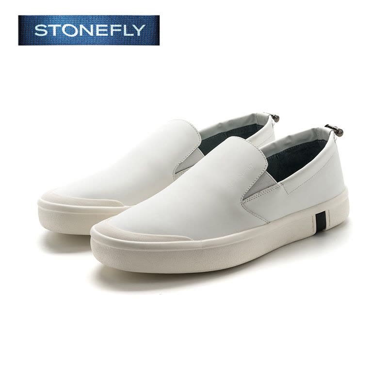 斯通富来STONEFLY牛皮尖头低跟套脚光面春单鞋男SD71122831图片