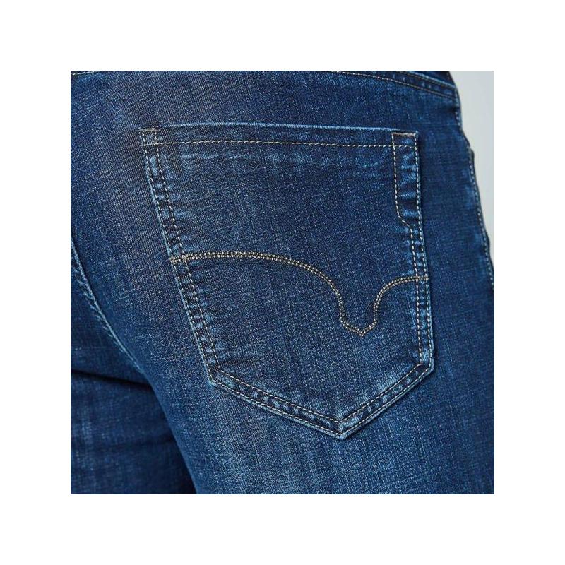 莱卡九牧王男裤牛仔裤2018春季新品男士商务休闲纯色直筒百搭日常长