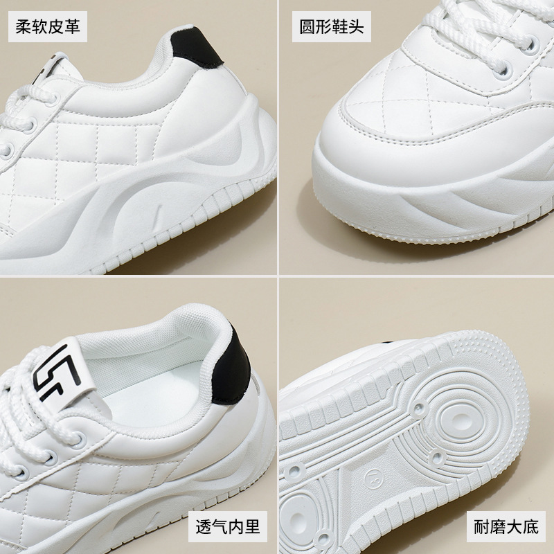 2025春季小白鞋新款韩版ins女学生厚底增高运动板鞋休闲街拍