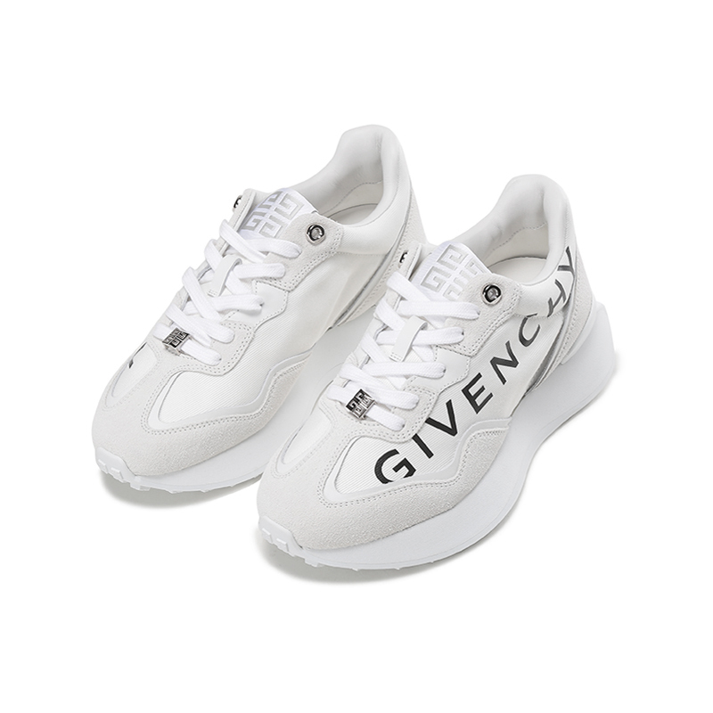 纪梵希 GIVENCHY 女士织物配皮系带休闲运动鞋厚底鞋BE002UE1GX