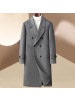 三排扣过膝盖羊毛大衣风衣秋冬新款宽松版男士毛呢大衣男潮流外套