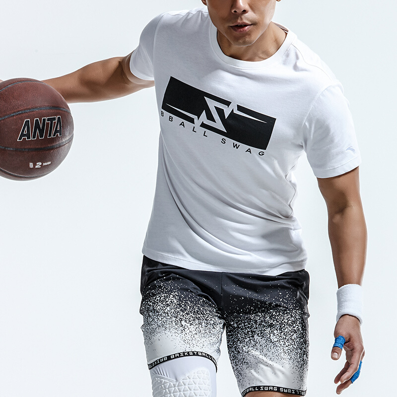 安踏运动短袖男t恤2019夏季新款正品速干透气休闲上衣