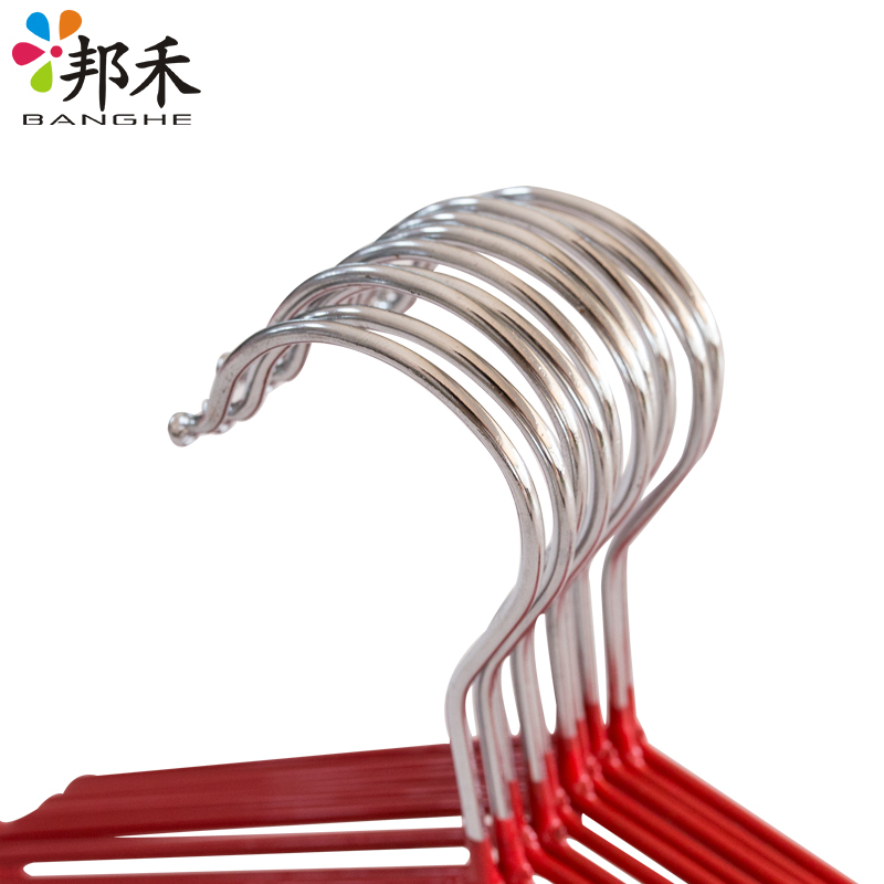 邦禾 不锈钢实心衣架 晾衣架 衣挂 衣服架 裤架 衣撑晒挂衣架