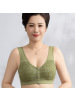 妈妈内衣女士前扣文胸无钢圈聚拢乳罩中老年专用妇女纯棉大码胸罩