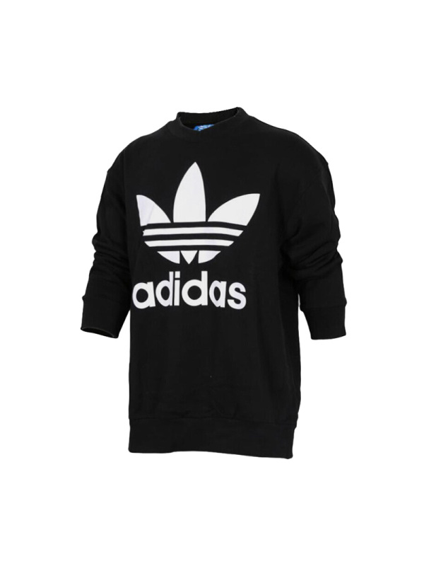 ADIDAS阿迪达斯三叶冬季男子圆领舒适运动套头卫衣BQ1814