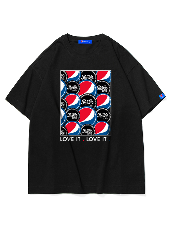 Pepsi/百事 男女同款休闲时尚潮流宽松短款T恤BST-2117