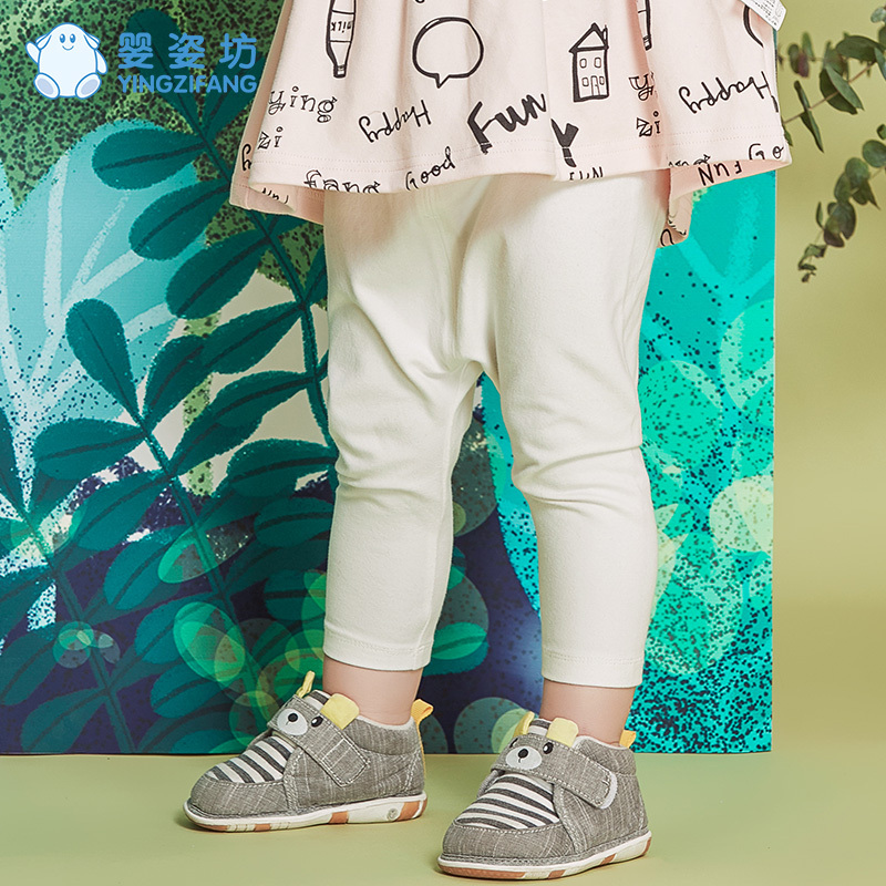 婴姿坊童装女童打底裤春装款卡通可爱小童长裤潮