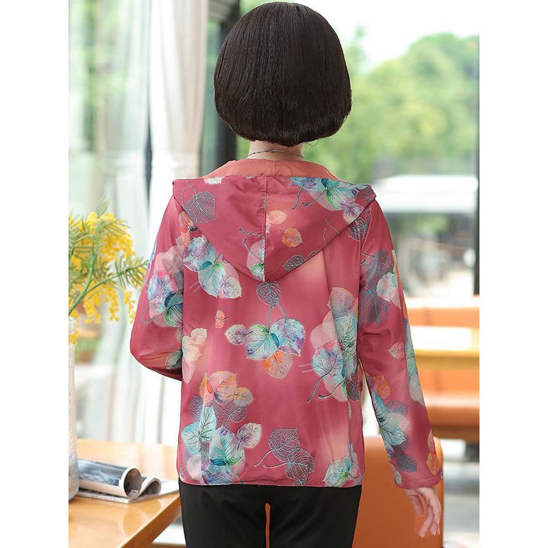 俞兆林2018春秋新款中老年女装妈妈装40-50岁长袖夹克休闲大码宽松外套图片