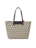 预订FERRAGAMO GANCINI 购物袋 TOTE 老花款 单肩包21I012 织物\牛皮革