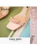 St&Sat/星期六高跟夏季新款一字带中后空露趾女凉鞋SS02115154
