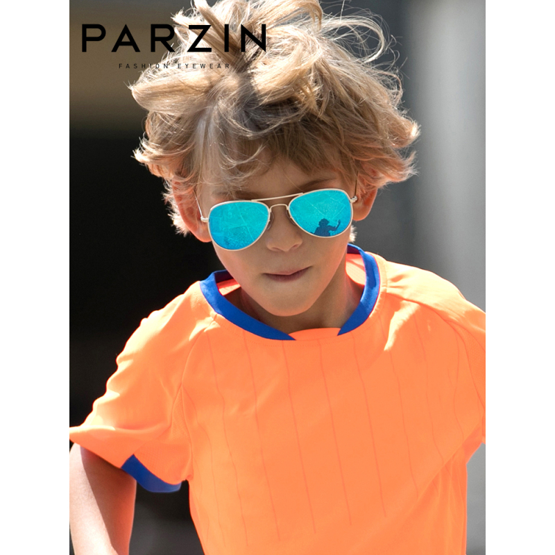 帕森(PARZIN)儿童墨镜 经典蛤蟆款型男女宝宝时尚偏光太阳镜8066