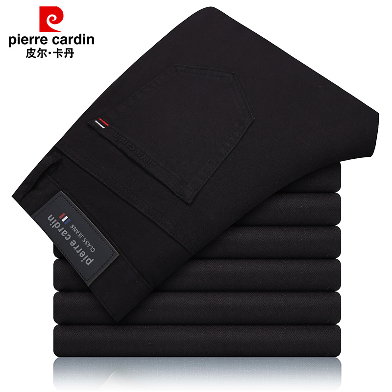 皮尔卡丹（pierre cardin）牛仔裤男 2018秋冬新品 直筒修身弹力商务百搭休闲潮流男士时尚多色牛仔长裤