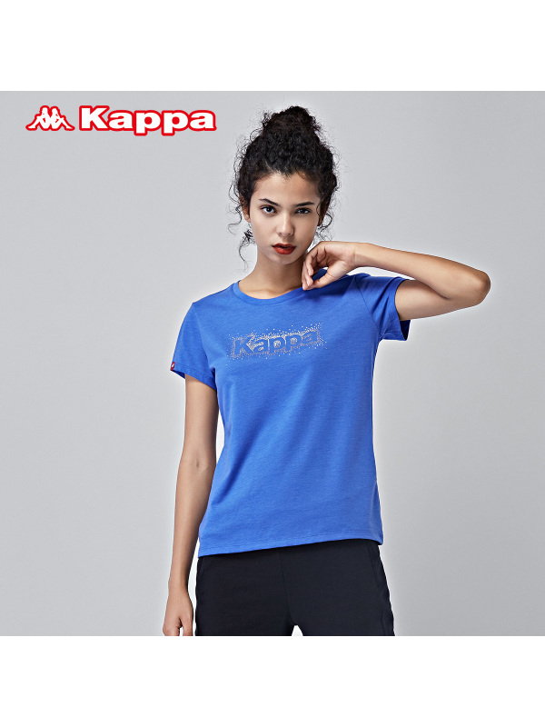 Kappa卡帕夏季女运动上衣甜美轻薄透气排汗女休闲T恤K0722TD06D