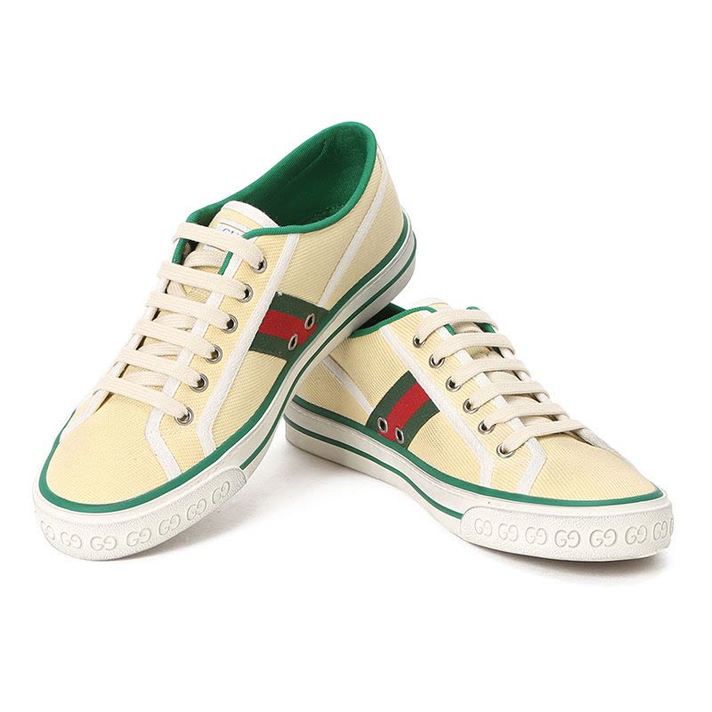 古驰GUCCI Tennis 1977 帆布鞋 经典织带织物606111 男士帆布鞋休闲鞋图片