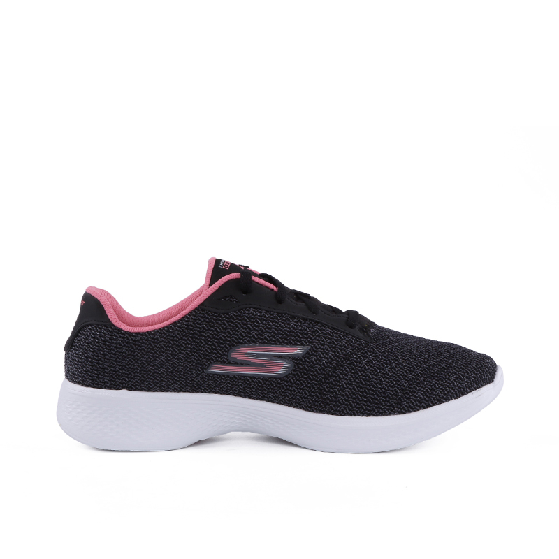 SKECHERS斯凯奇GO WALK 4女士轻质绑带健步鞋运动鞋14175/BKPK