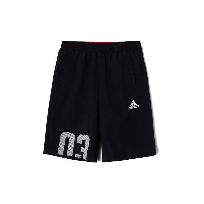adidas阿迪达斯男童运动短裤休闲运动服CX3486 110 CX3486黑+白