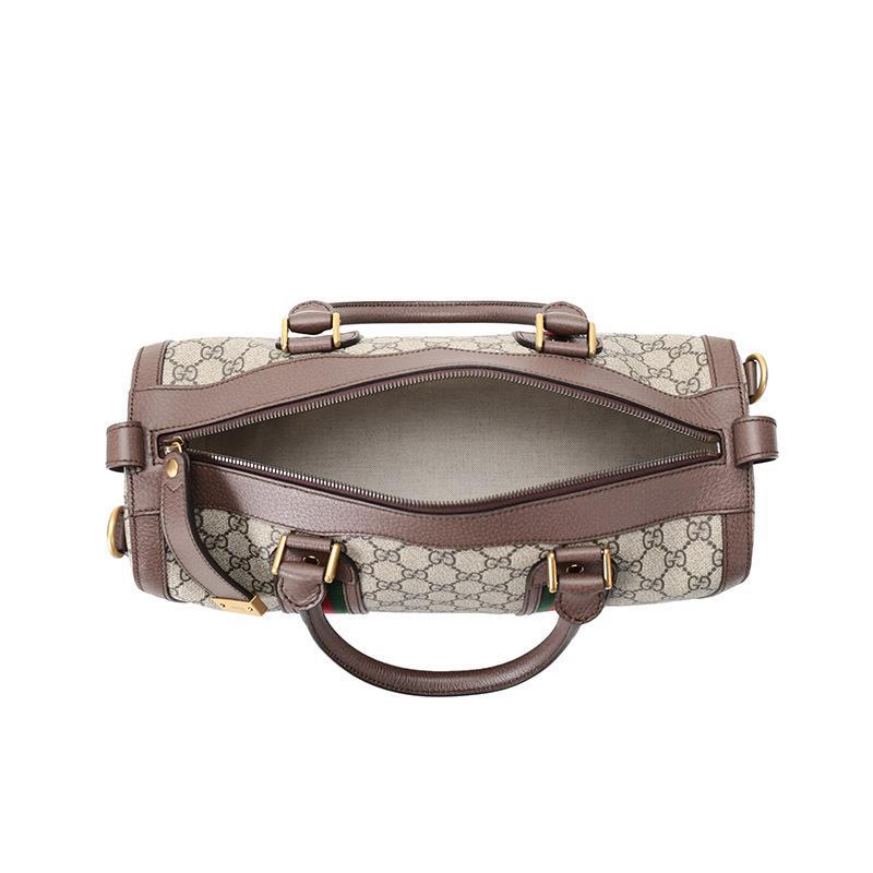 gucci古驰男女中性人造帆布皮革仿古做旧手提单肩斜挎包旅行包波士顿