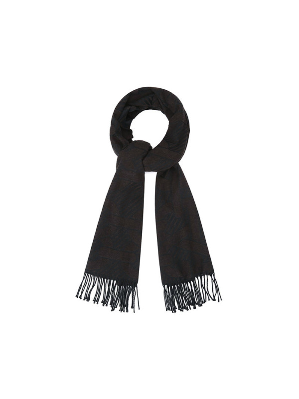 BALLY 巴利 男士羊毛保暖流苏围巾 M7CN499F 8S491