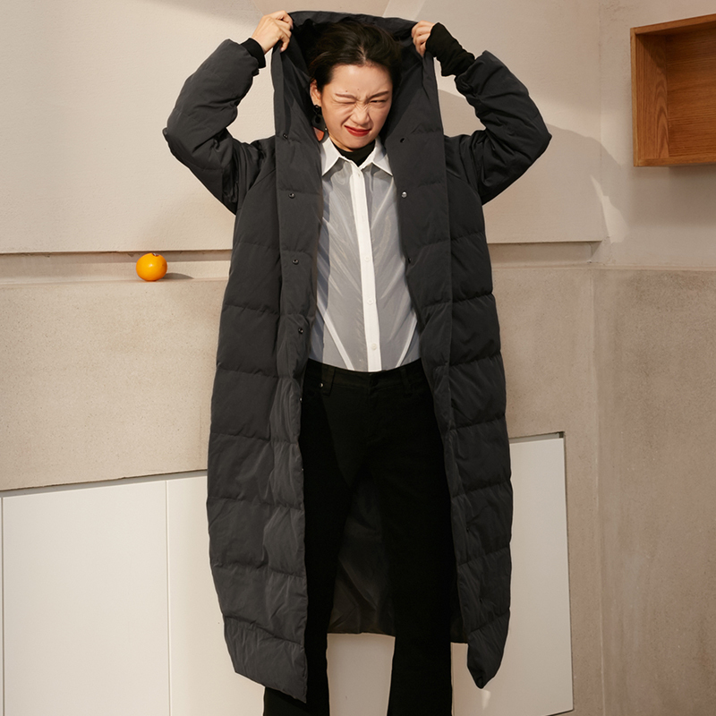 森宿Y轻质加厚中长款羽绒服女90%白鸭绒冬装2018新款韩版潮外套