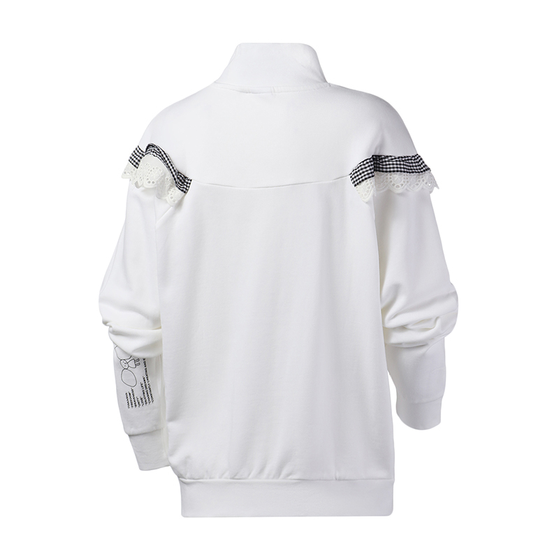 puma黑标女装tyakasha运动服休闲蕾丝花瓣卫衣595555