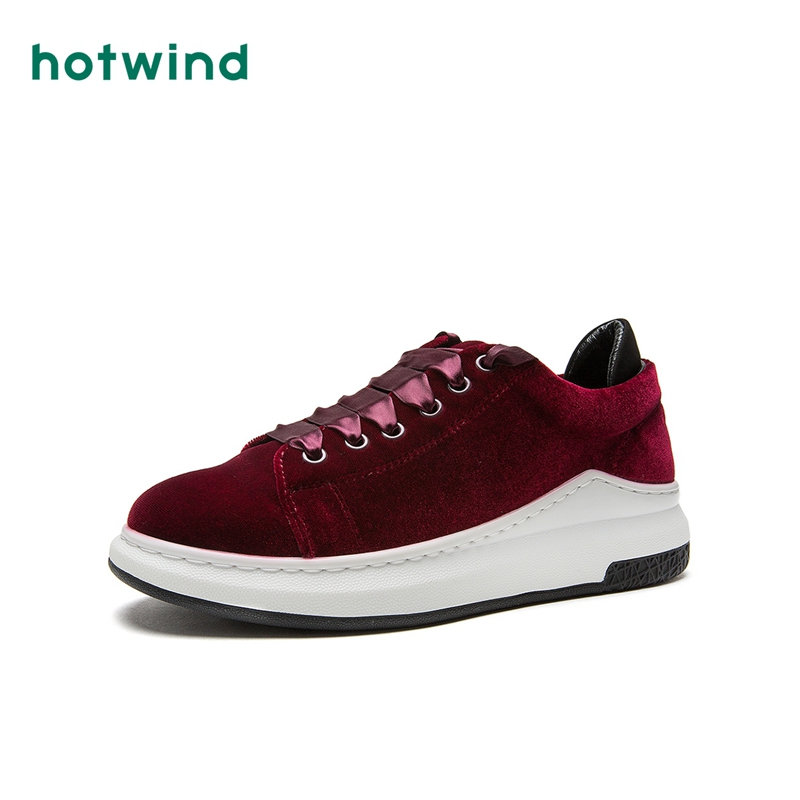 热风hotwind百搭时尚春季新款女士厚底运动休闲鞋H11W7109
