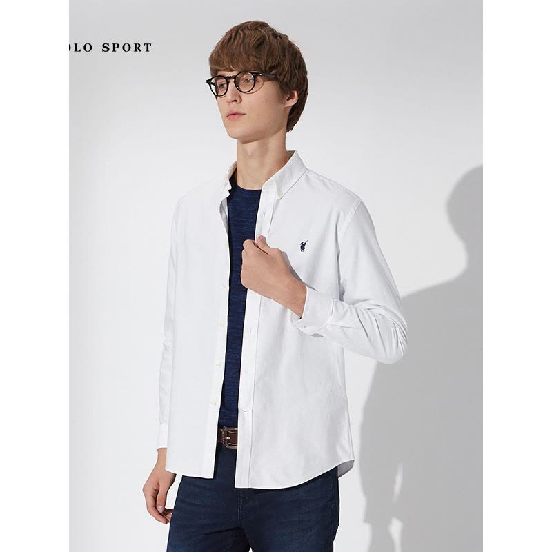 polo sport 衬衫男秋冬修身韩版长袖打底衫休闲上衣商务时尚图片