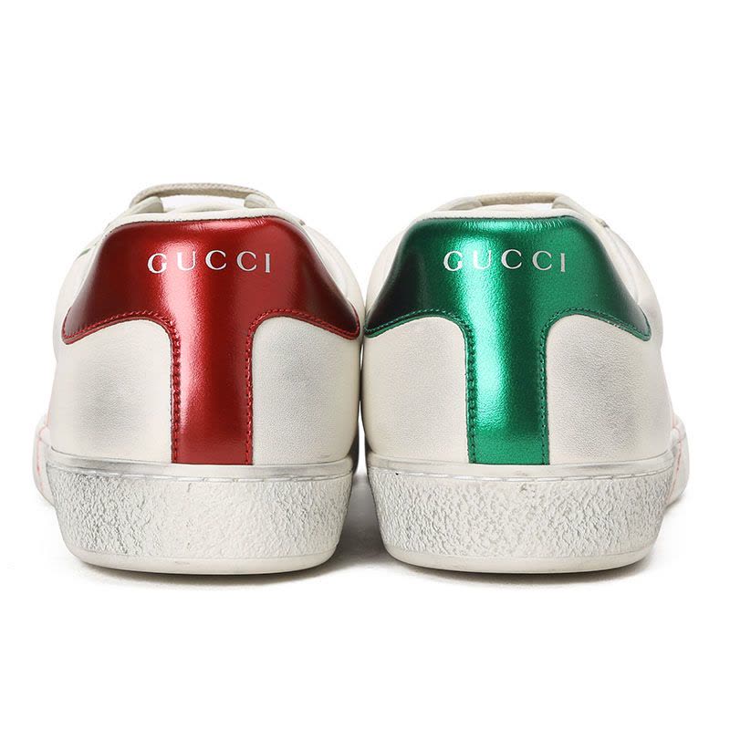 古驰GUCCI Ace 脏脏鞋 油漆光面皮576137红绿尾 男士低帮鞋运动鞋图片