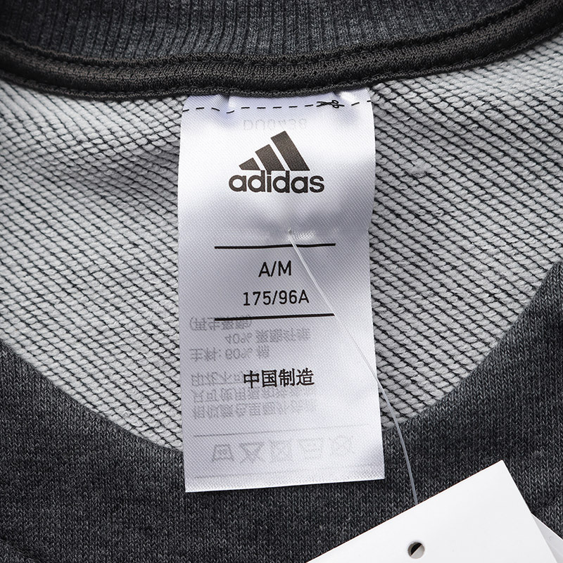【自营】adidas男服卫衣圆领套头休闲运动服DU0438 L DU0438深灰色