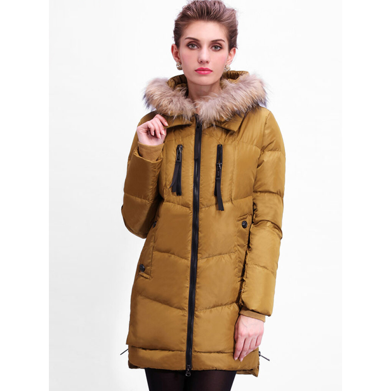 大羽女士中长款羽绒服9322