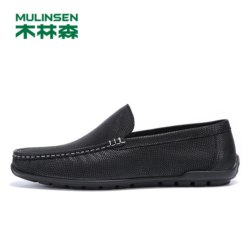 木林森男鞋春季真皮休闲鞋SS97301