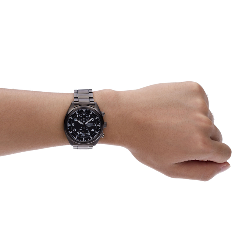 精工seikochronograph系列商务休闲防水夜光计时石英男表snn233j1