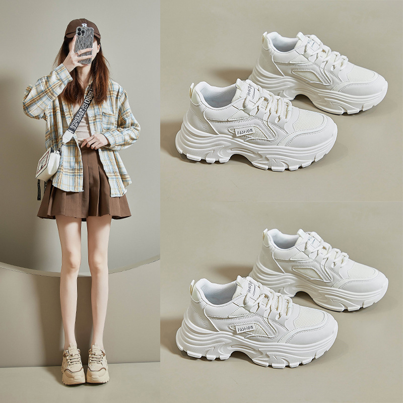 ins韩版新款老爹鞋女春季跑步鞋休闲厚底增高街拍t85