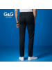 G＆G 男士裤子黑色休闲裤男2019新款春季修身男裤韩版潮流小脚裤