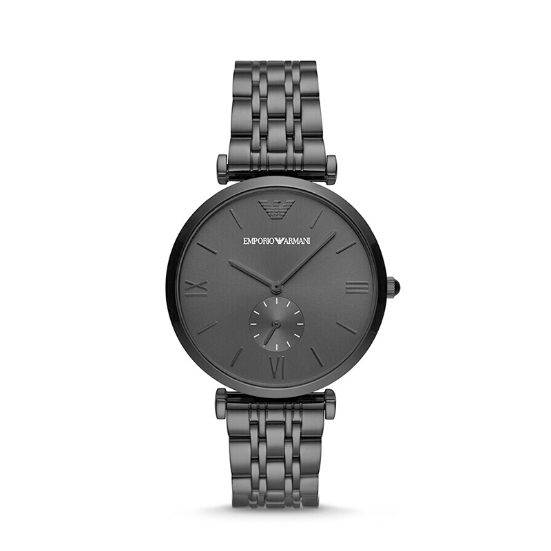 阿玛尼(EMPORIO.ARMANI)手表钢制表带商务时尚休闲石英表男士腕表潮流酷黑AR11299