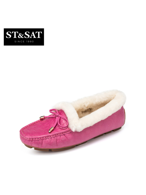 St&Sat/星期六牛皮蝴蝶结圆头单鞋女鞋SS63111298