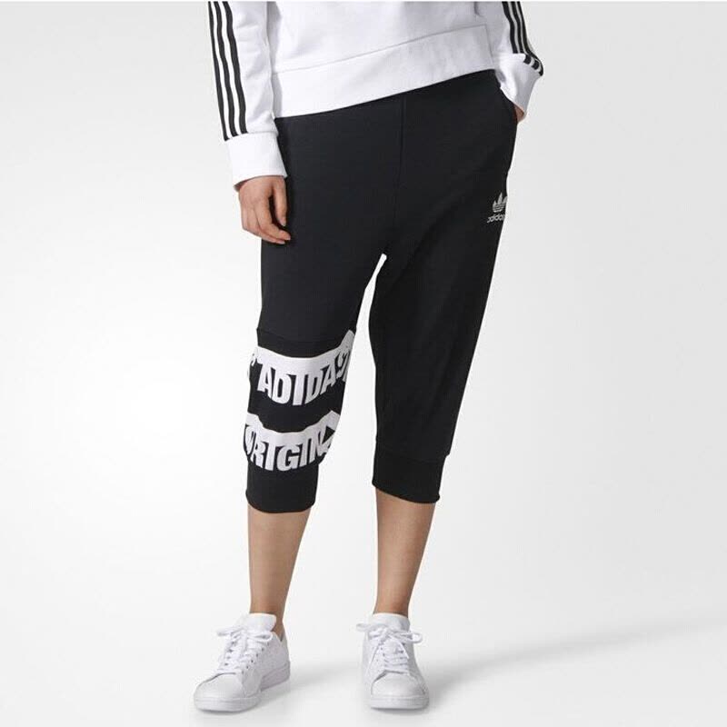 ADIDAS阿迪达斯三叶草夏季女子休闲运动七分裤BK2357图片