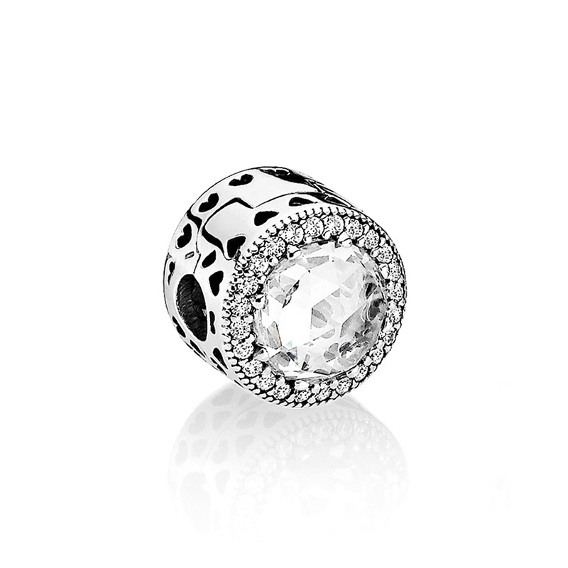 PANDORA潘多拉 闪耀的心 925银 固定夹-796239CZ
