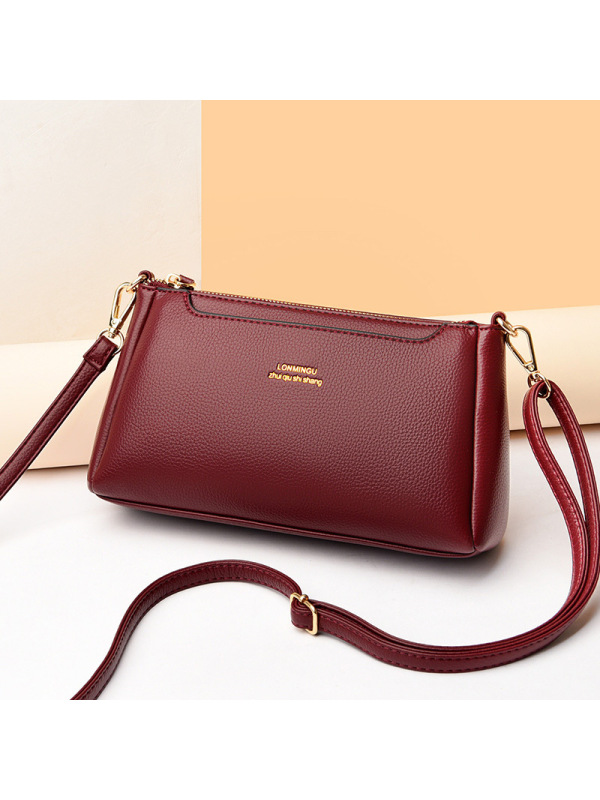 夏季包包bags新款斜挎包韩版简约中年女士挎包软皮包单肩女包