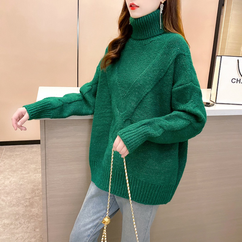 【HY&CO】2020秋冬装新款韩版潮外穿复古日系拼接百搭针织毛衣上衣女