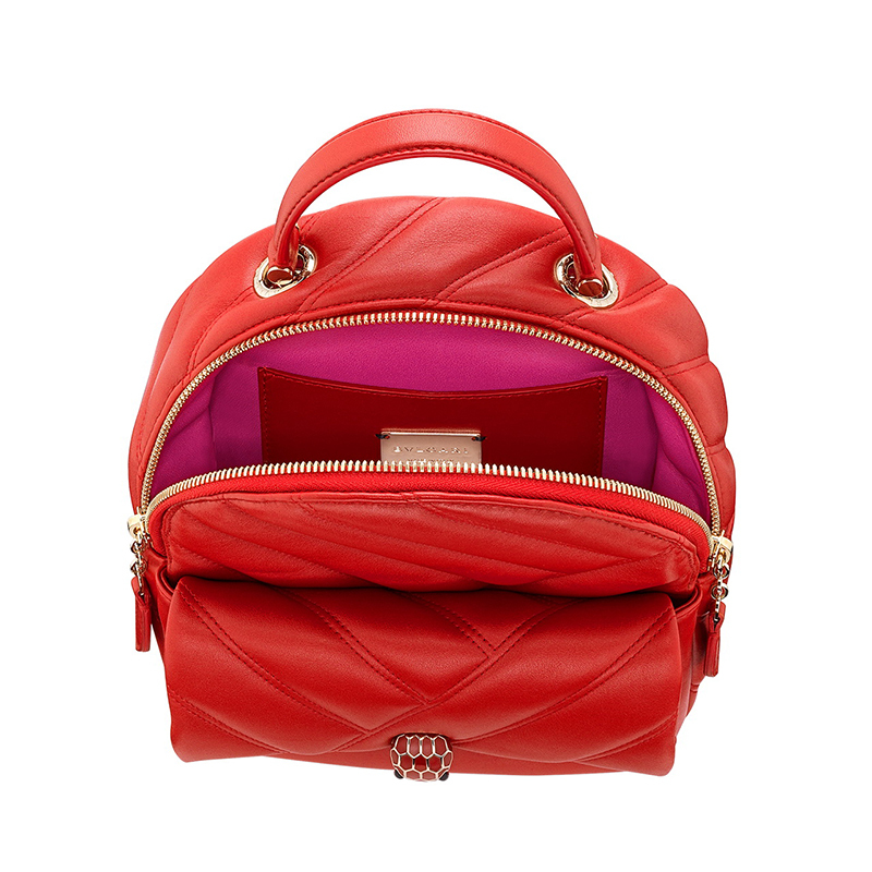 【预定】BVLGARI宝格丽 Serpenti Cabochon经典蛇头双肩包288775 18*22*11CM
