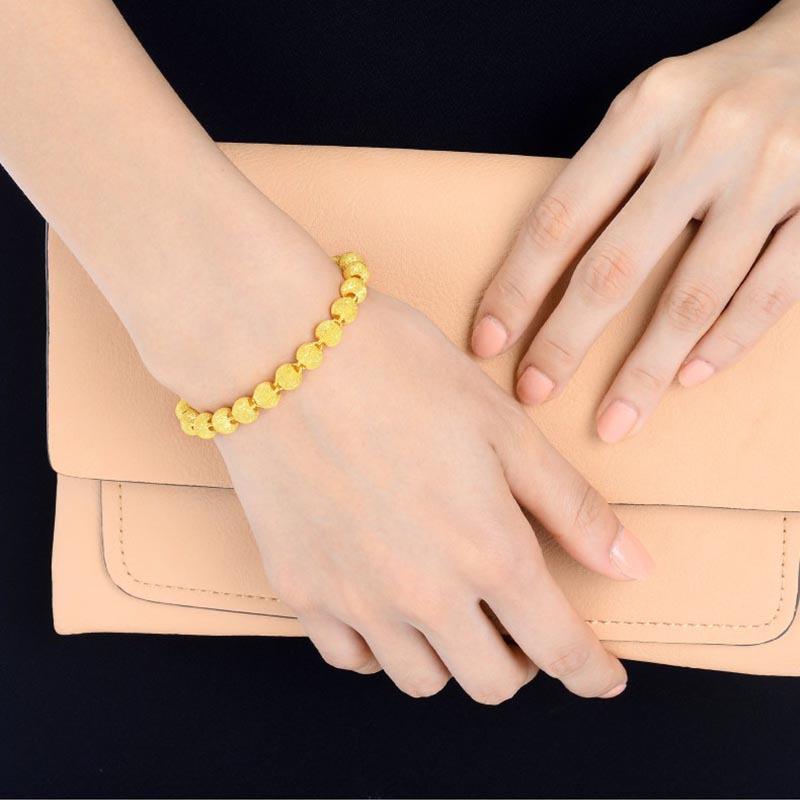 周生生chowsangsang珠宝足金金手链女款金首饰品圆珠手链09466b计价