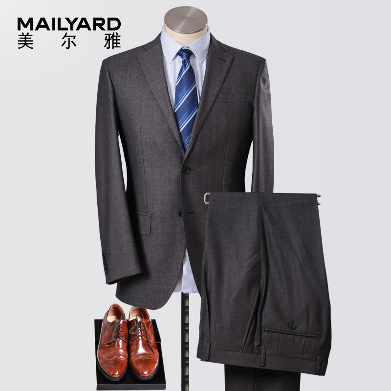 美尔雅（MAILYARD）西服套装 羊毛商务男士西装 男士职业装 正装 105