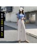 Ceba冰丝阔腿裤女裤子夏季薄款高腰垂感宽松直筒黑色休闲拖地夏天长裤