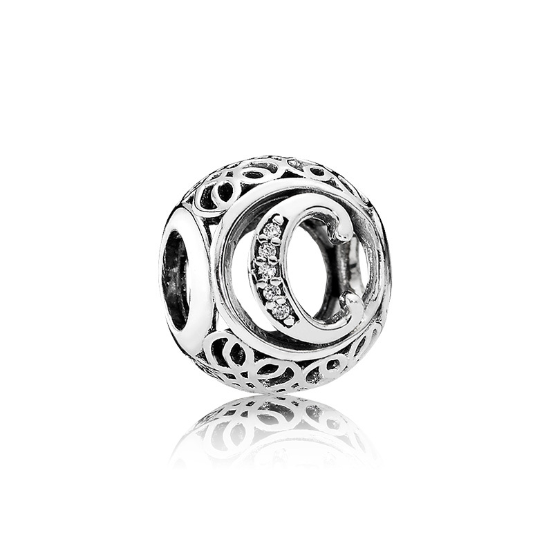 PANDORA/潘多拉 复古字母C925银串饰 791847CZ