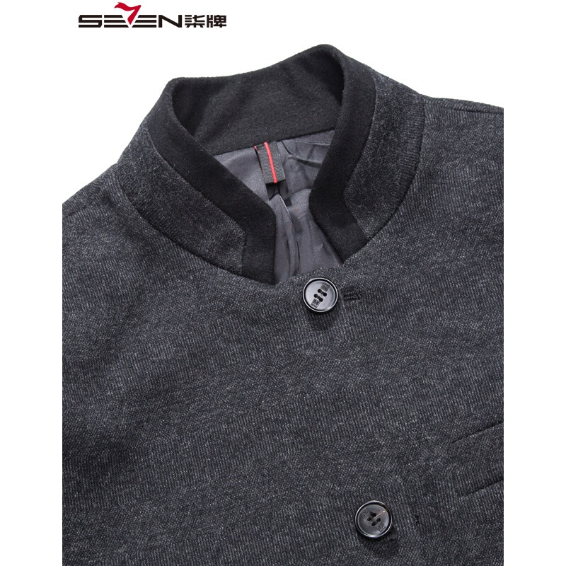 中华立领seven柒牌男装立领小西服男外套修身韩版西装时尚男905c1914