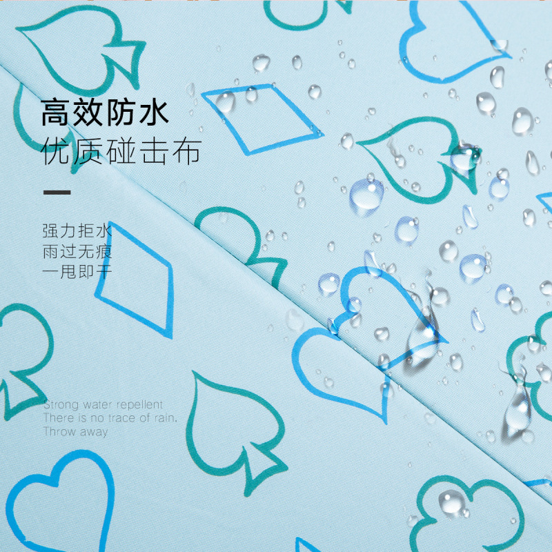 宏达HONDAR 三折爱丽丝可爱日系黑胶防晒遮阳晴雨两用伞141