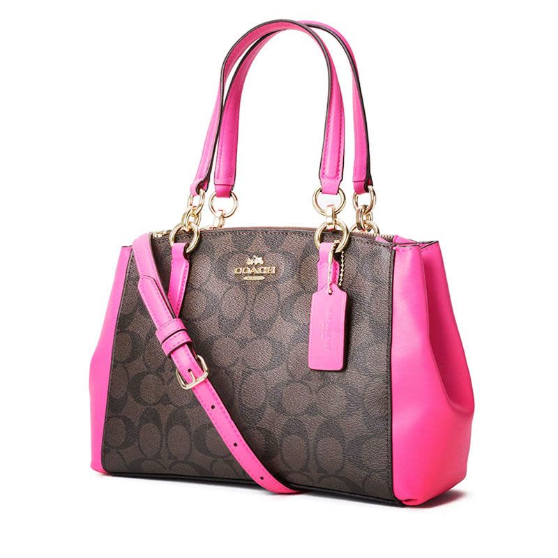 COACH/蔻驰 女包经典印花拼接双拉链杀手包手拎斜挎包 F23857图片