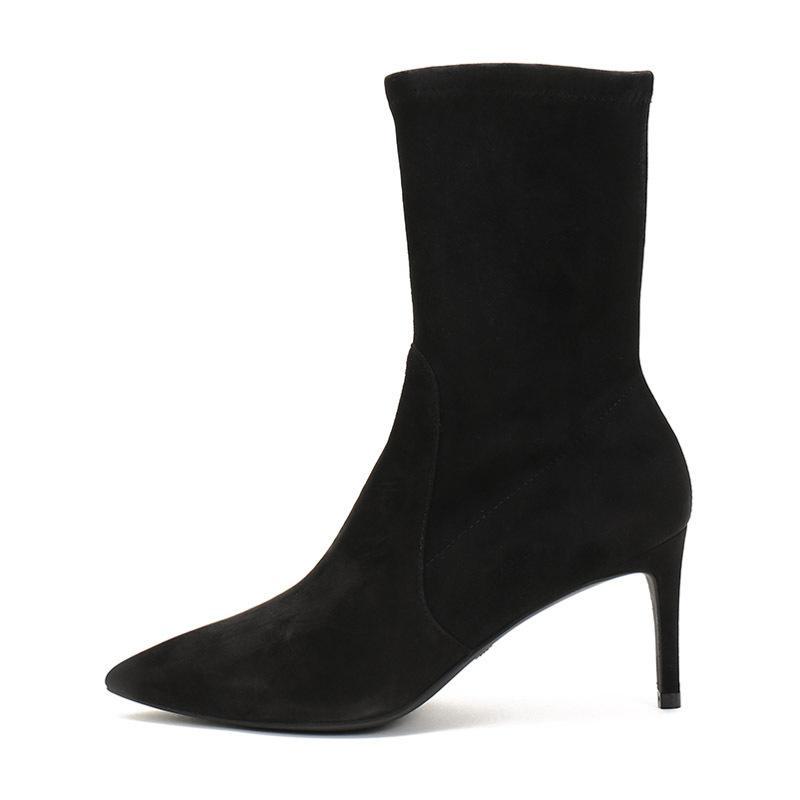 stuartweitzman斯图尔特韦茨曼女士绒面革及踝靴短靴高跟鞋wren75